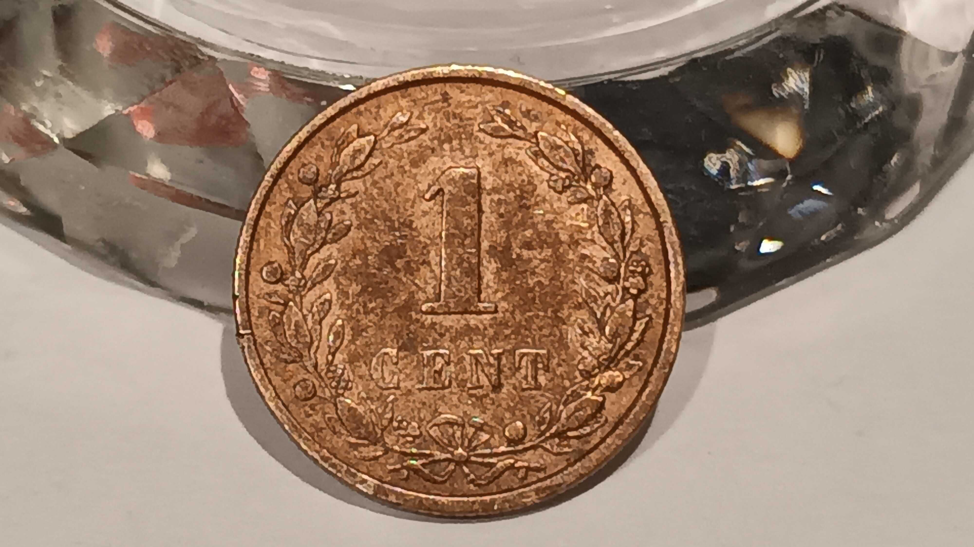 Moneta Holandia 1 Cent 1900 r.Brąz