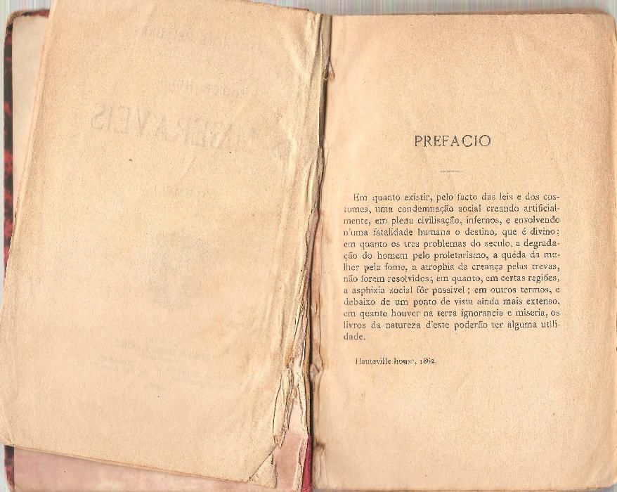 Os Miseráveis de Victor Hugo - Edição ano 1900