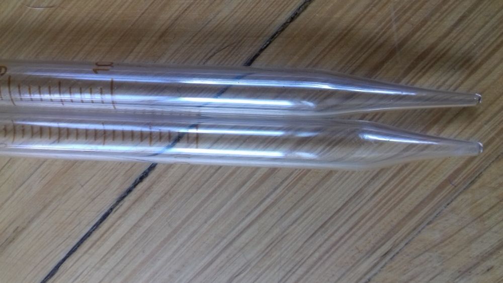 СССР Две стеклянные мед. пипетки 37 см