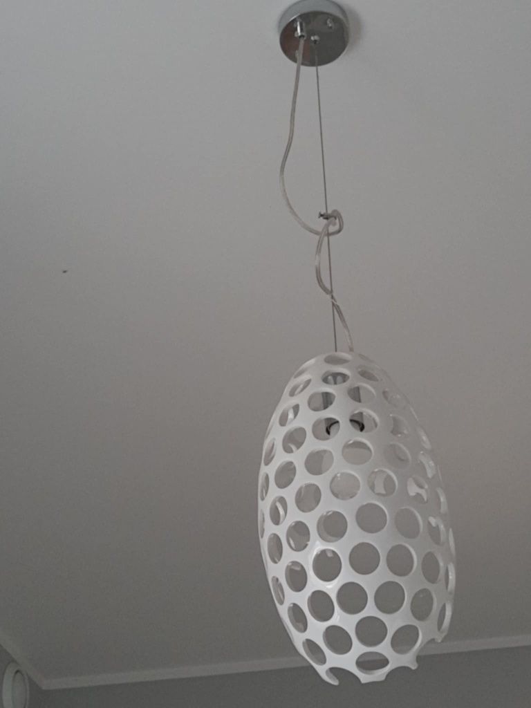 Lampa wisząca biała E27