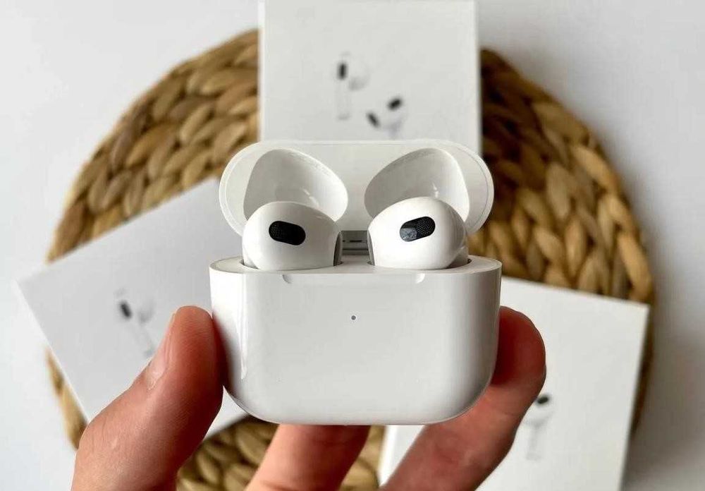 Беспроводные Наушники аірподс 3 1в1 Lux качества +чехол