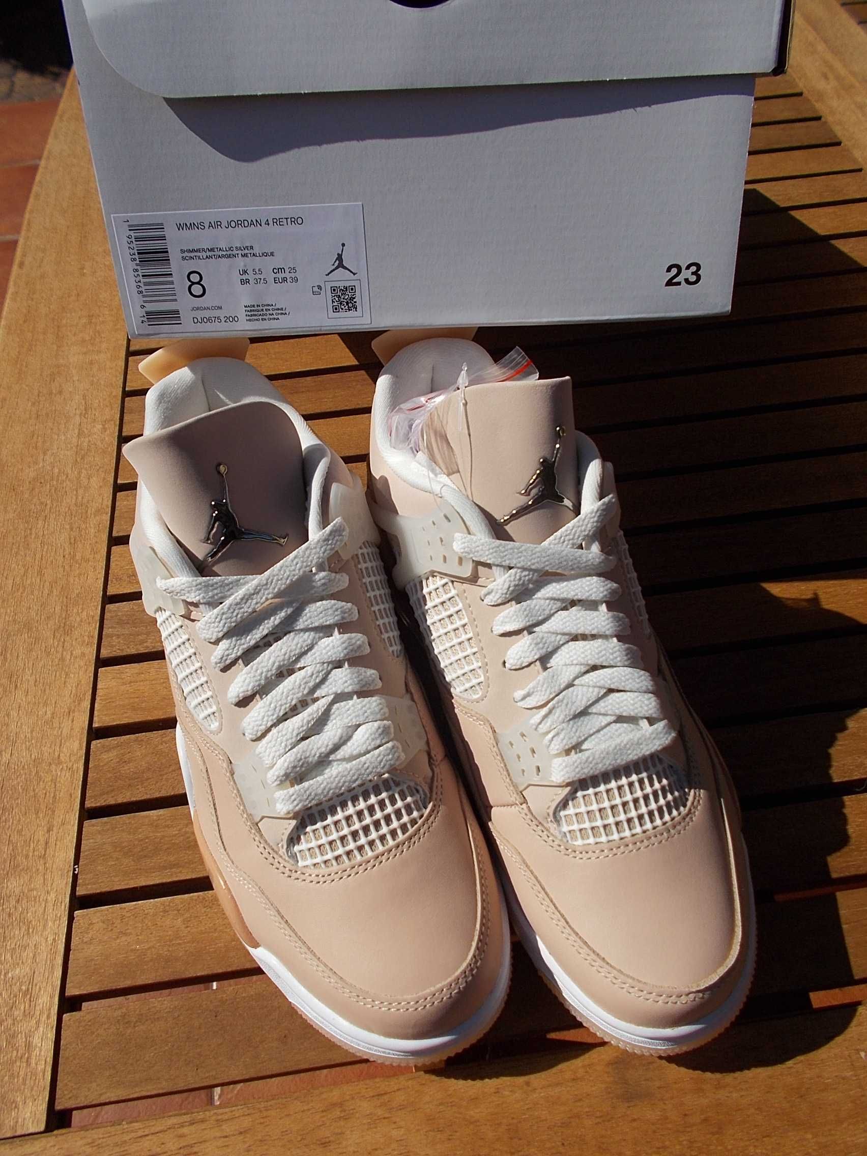 (Eur 39) Nowe Nike Air JORDAN 4 Retro "Shimmer" DJ0675,-200