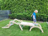 Drewniany plac zabaw XXL Montessori drabinki wspinaczka