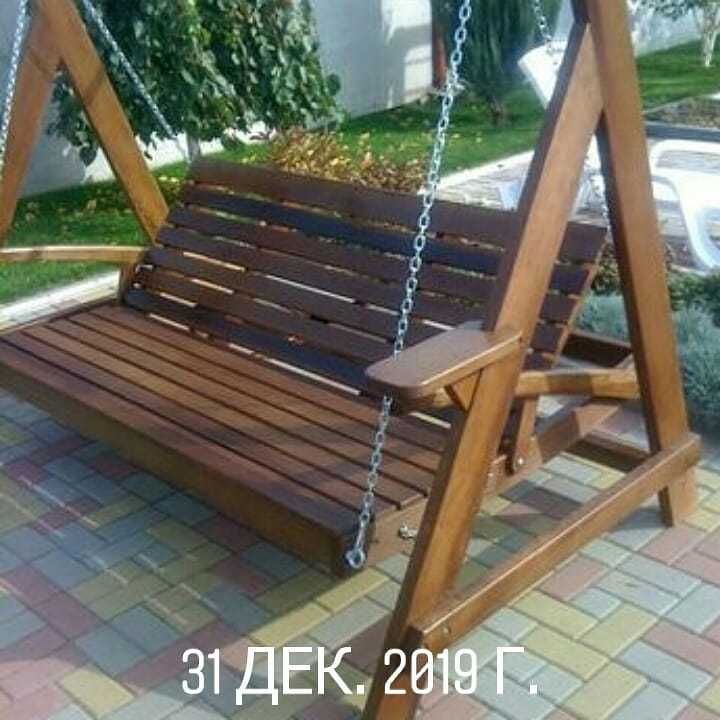 Качель садовая деревянная в Украине от производителя Гарантия качест