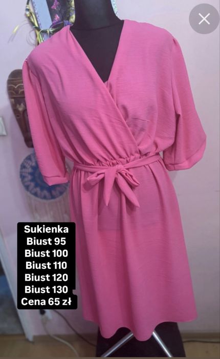 Sukienka różowa biust 120/130