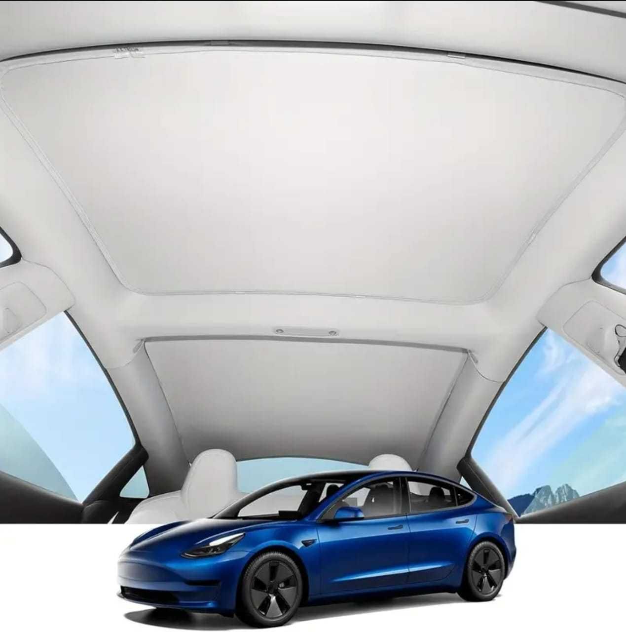 Сонцезахисна штора Tesla model 3 Y панорама від сонця