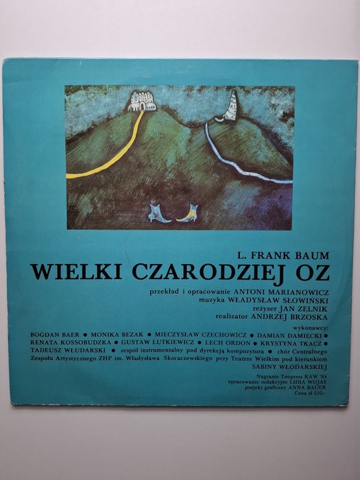 Wielki Czarodziej Oz płyta winylowa bajka