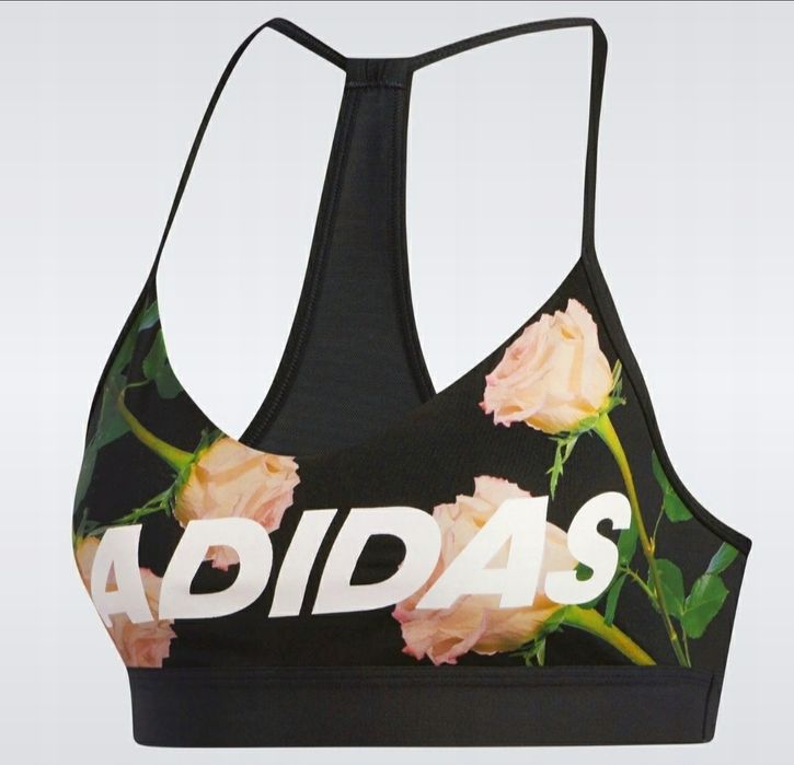Biustonosz top piękny kwiaty Adidas nowy z metką
