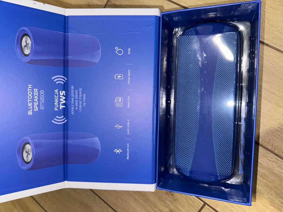 Głośnik Bluetooth XMusic BTS850B — 30W, IPX6, TWS, Power Bank