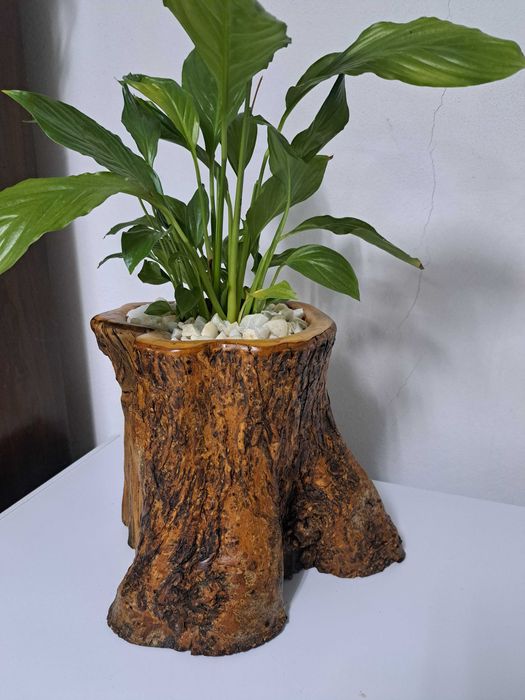 Vaso em madeira rústico