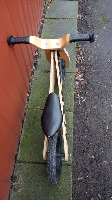 Drewniany rowerek biegowy 2w1