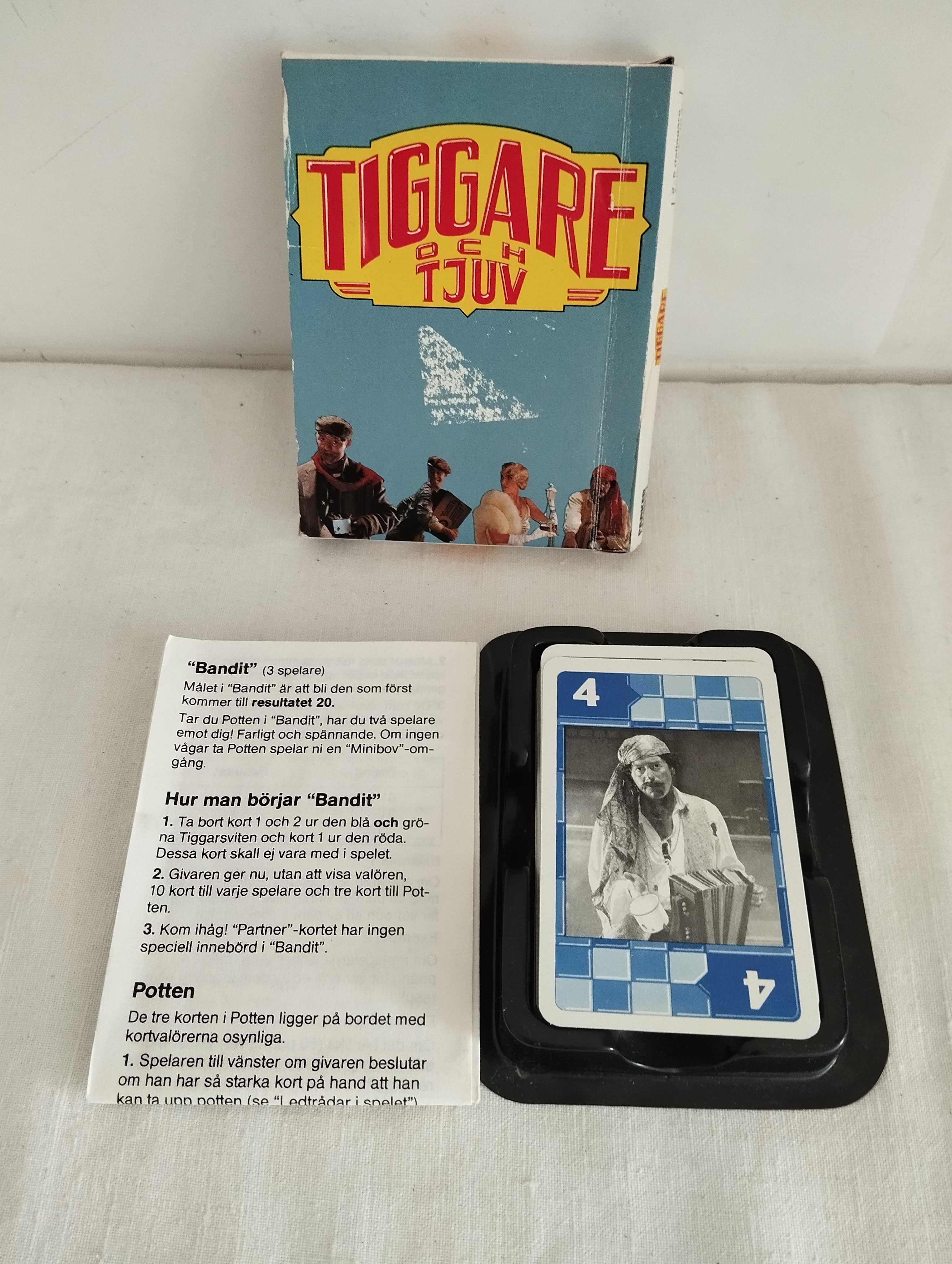 Tiggare ich Tjuv 1984 r. Vintage gra karciana