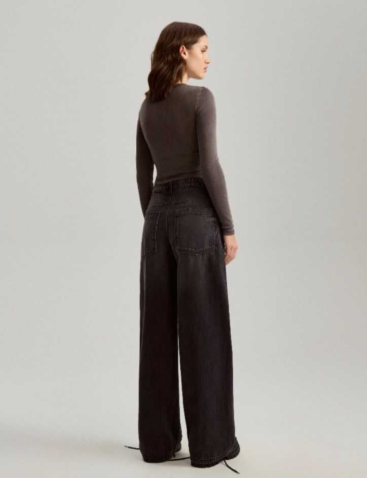 Джинси wide leg чорні