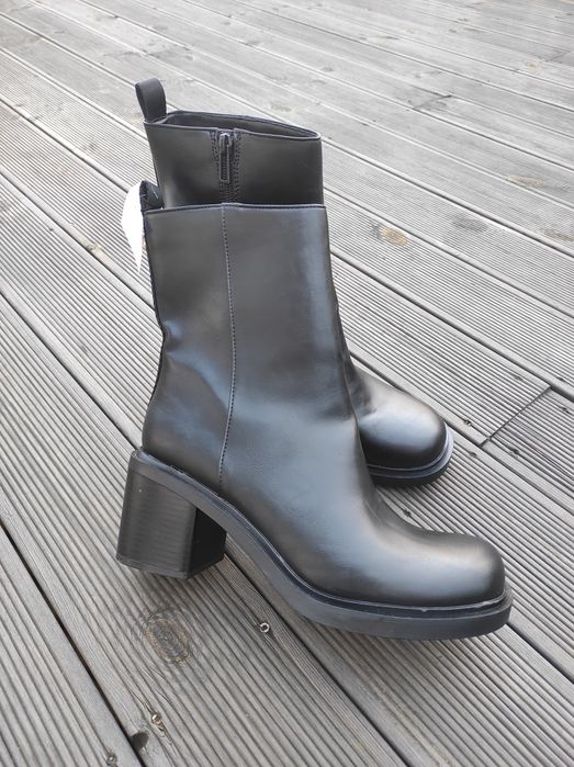 Zara - Nowe botki czarne buty -  41