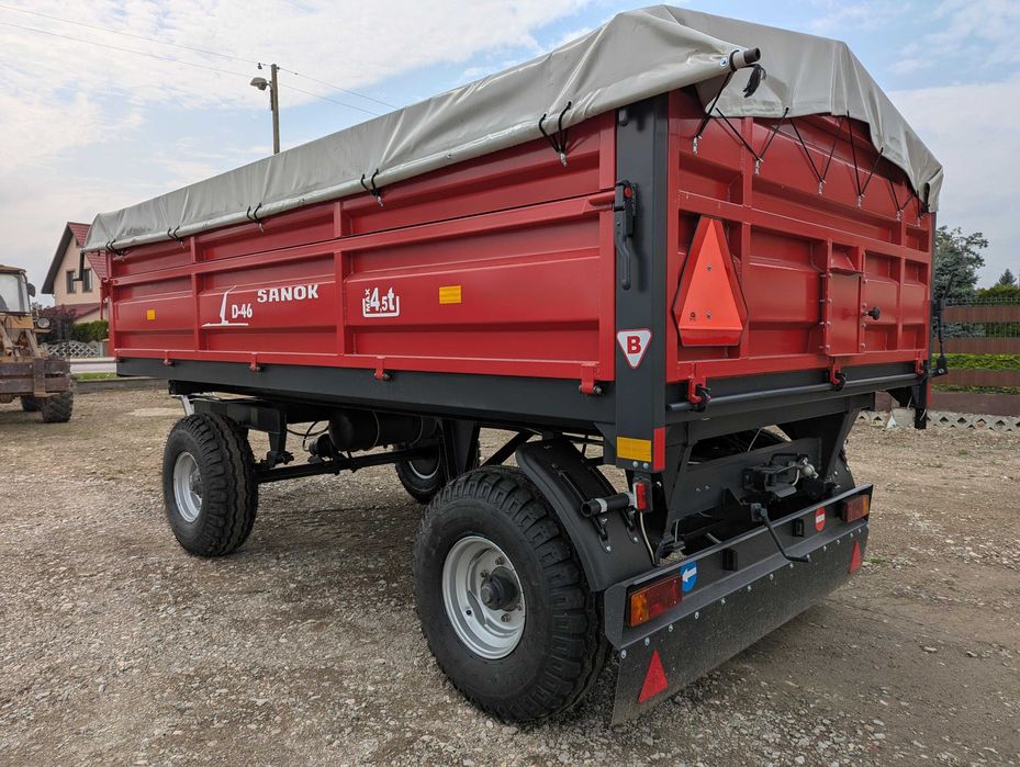 Przyczepa Sanok 4,5t D-46 Wywrotka na 3 strony, Nowe Burty