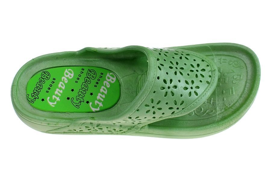 Rozmiar: 37 Klapki Japonki Meliski Buty Zielone 5691