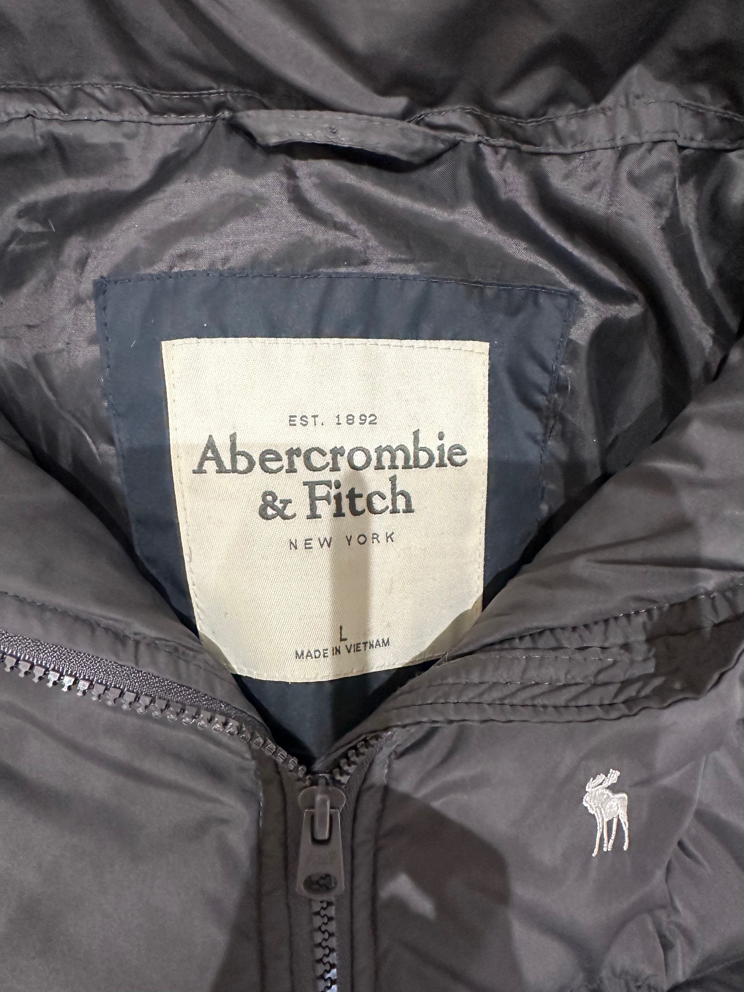 Abercrombie & Fitch – puchowa kurtka ciemnoszara