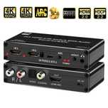 Аудио экстрактор 4К HDMI, TOSLINK, SPDIF адаптер ARC, переключатель