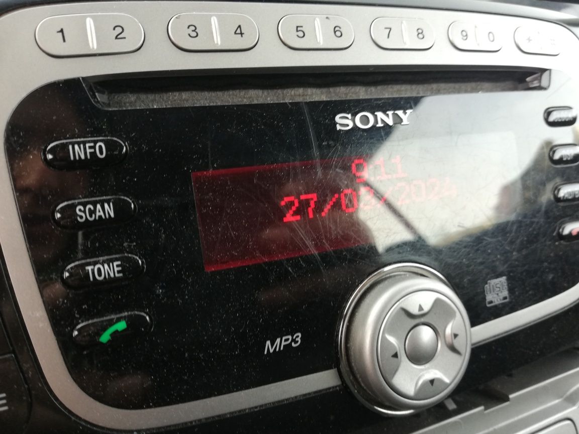 Radio Sony Ford Focus mk2 i C-max Lift Mondeo Galaxy S-max MP3 kod