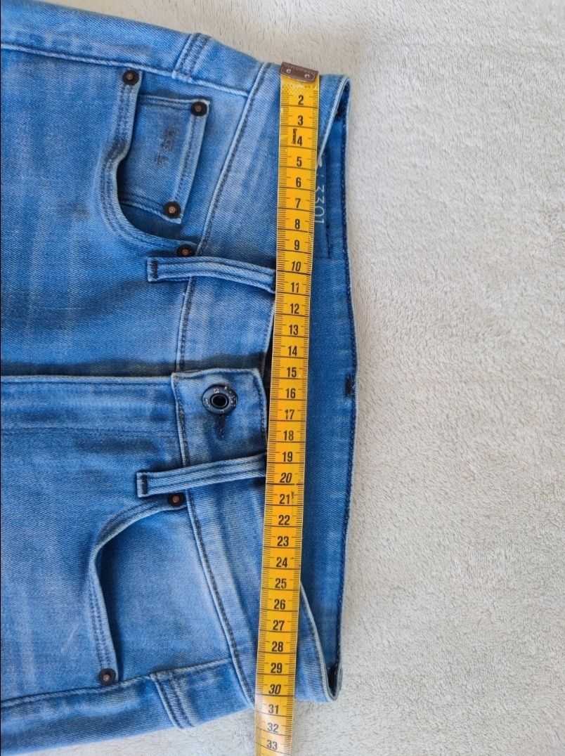 Spodnie jeansowe z wysokim stanem RAW G- Star 3301 34 xs