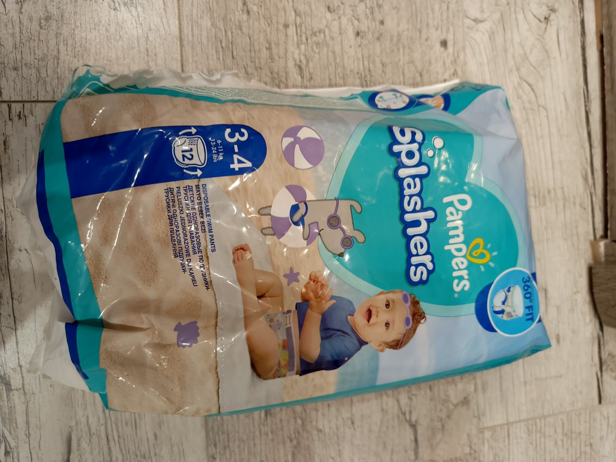 Pampers splashers 3-4 9-11 kg 9 sztuk do wody basenu pieluchomajtki