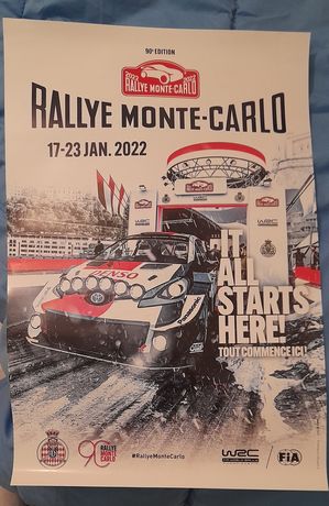 Poster oficial Rallye Monte Carlo 2022