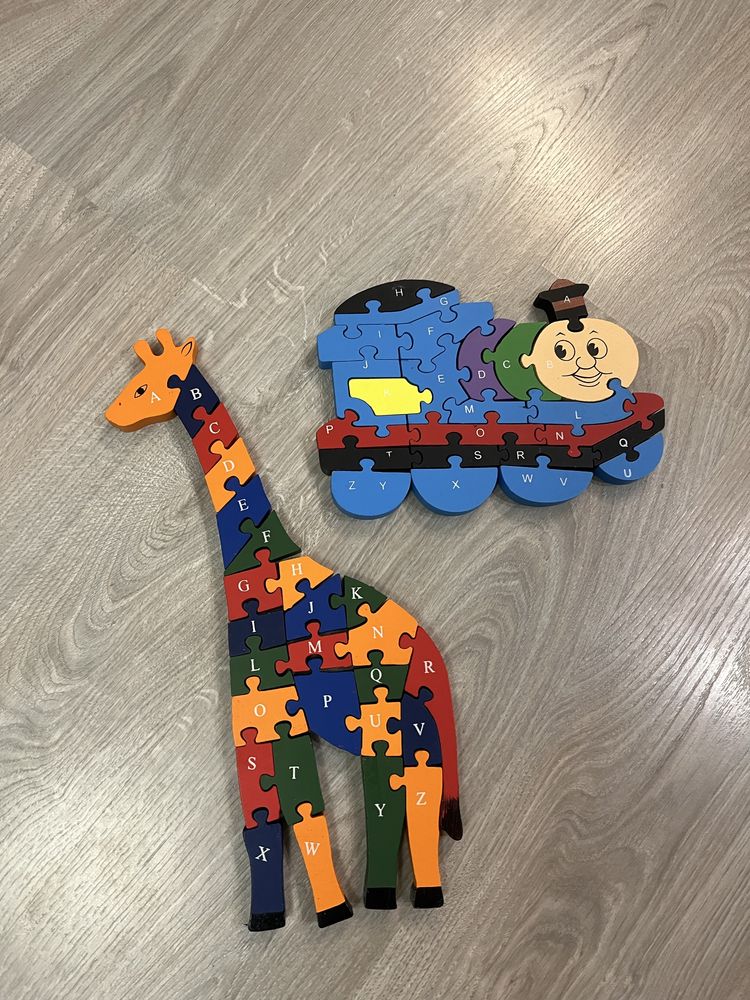 Drewniane puzzle komplet 2 szt