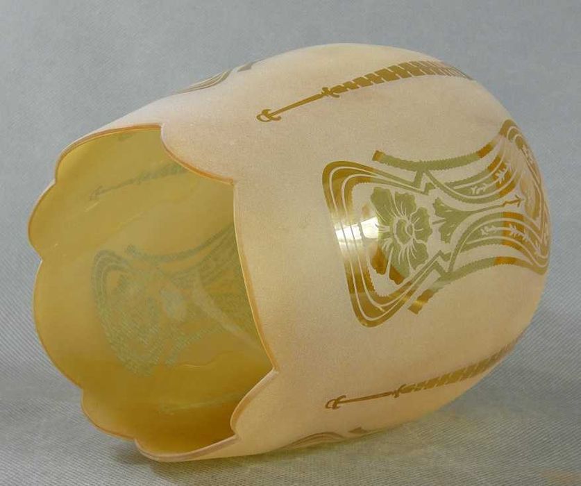 Miodowy TULIPAN klosz LAMPA NAFTOWA 8,5 cm secesja