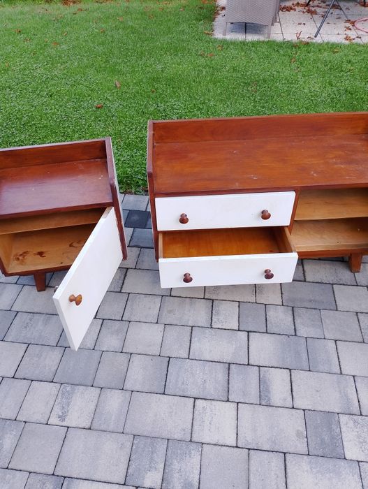 Stary drewniany zestaw