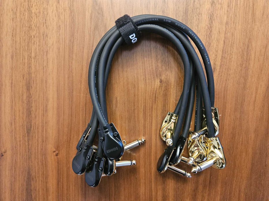 12 X Cabos Donner 30cm para Guitarra, instrumentos e pedais, flat head