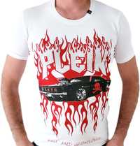 Philipp Plein Koszulka T-Shirt męski motyw z  samochodu