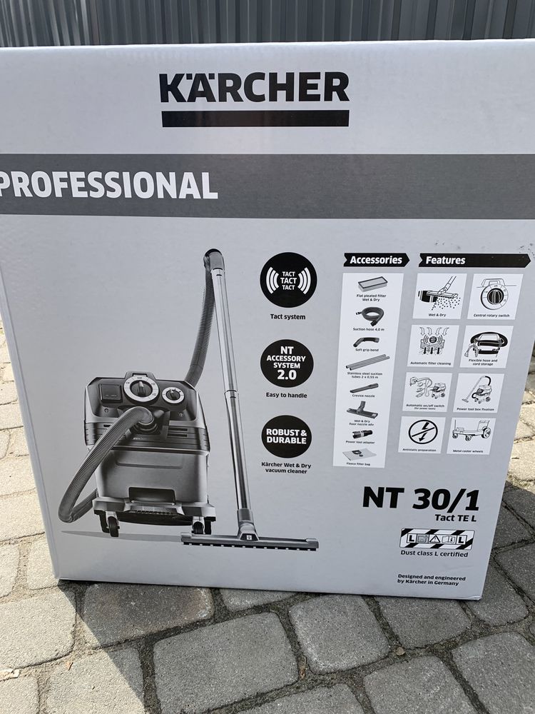 Пылесос  karcher NT30 TACT  L ( nt30 TACT TE L) ( ap L)пилосос