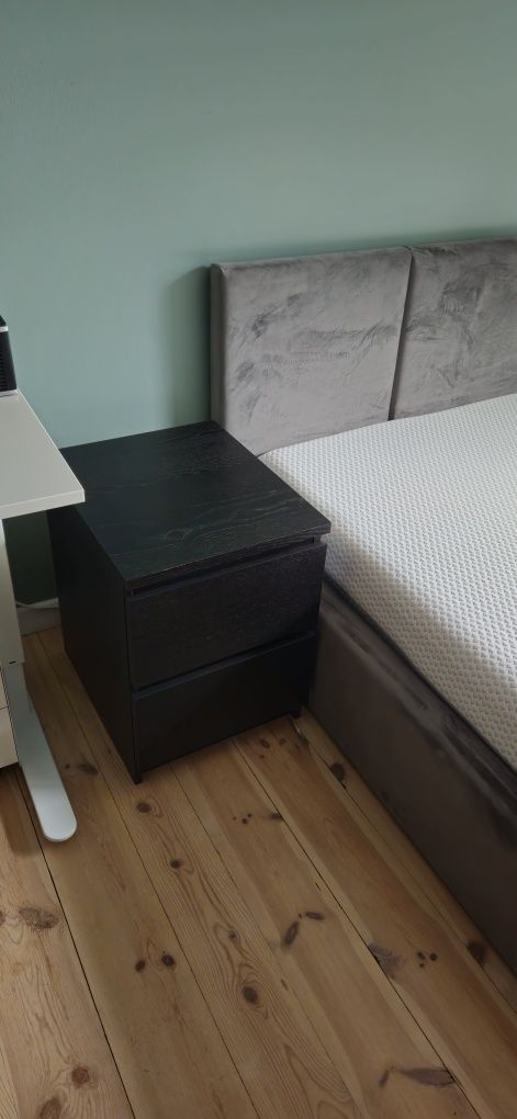 Szafka nocna komoda Malm czarnybrąz wenge ikea