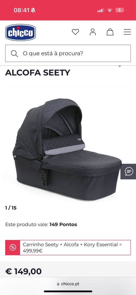NOVO -  Trio Chicco com coque Kory