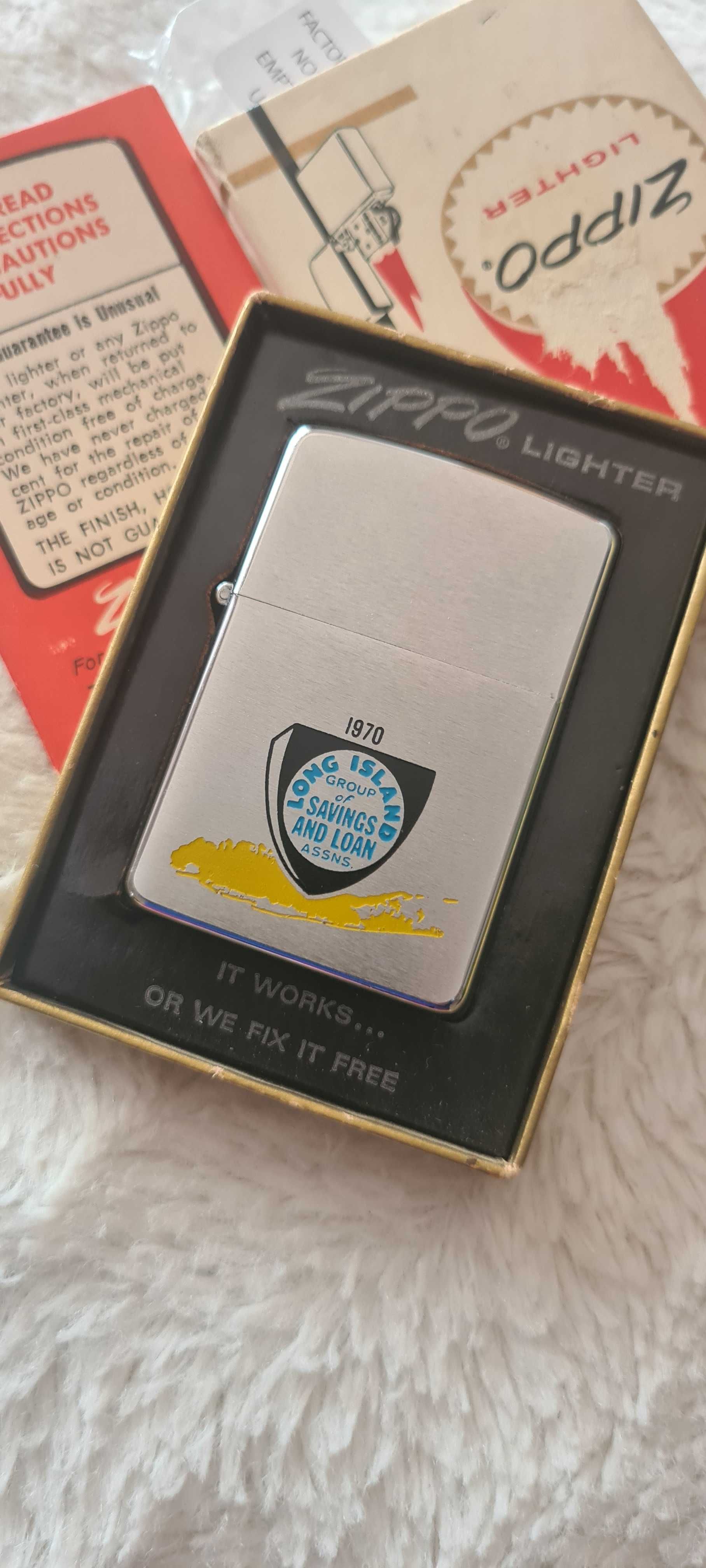 Zapalniczka Zippo Brushed Long Island 1969r. Nowa.