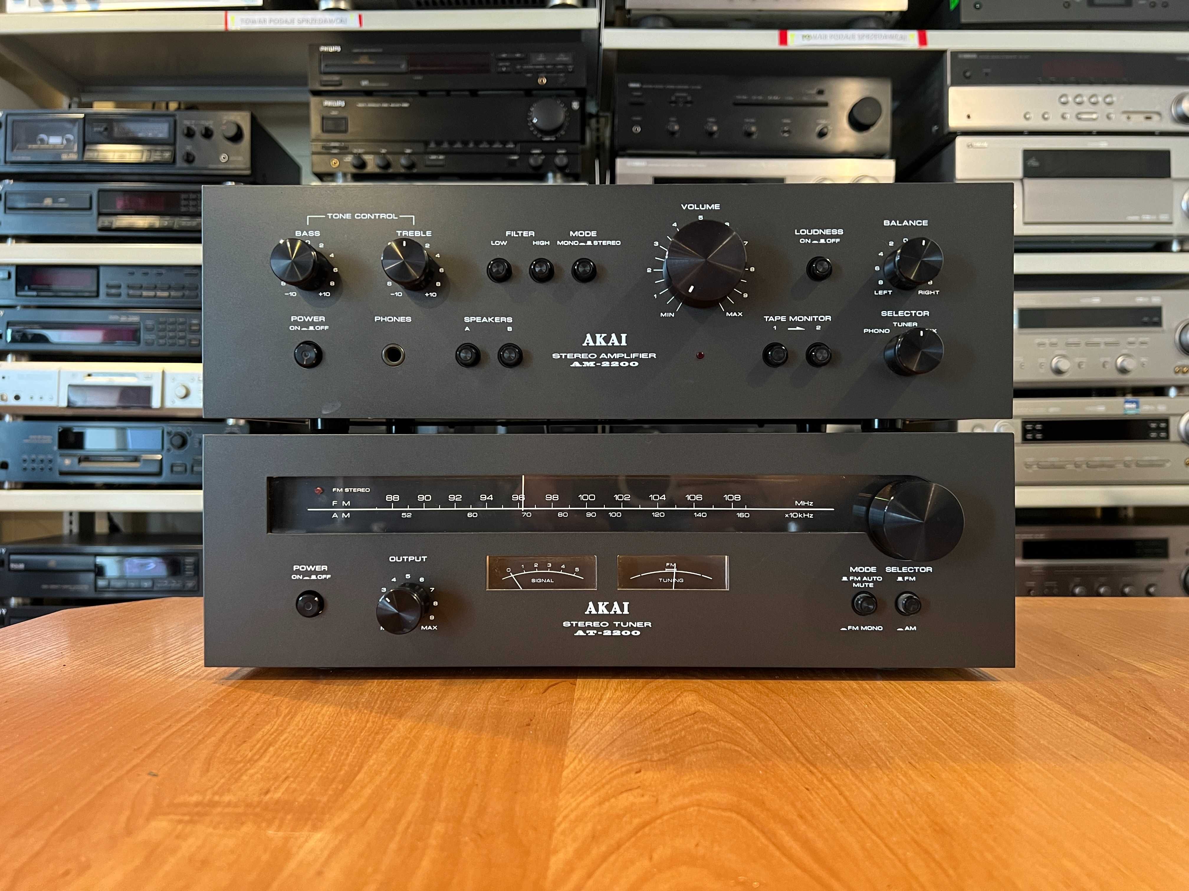 Wieża Akai Wzmacniacz AM-2200 Tuner AT-2200 Audio Room