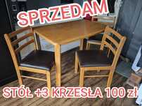 Zestaw Stół+3 krzesła