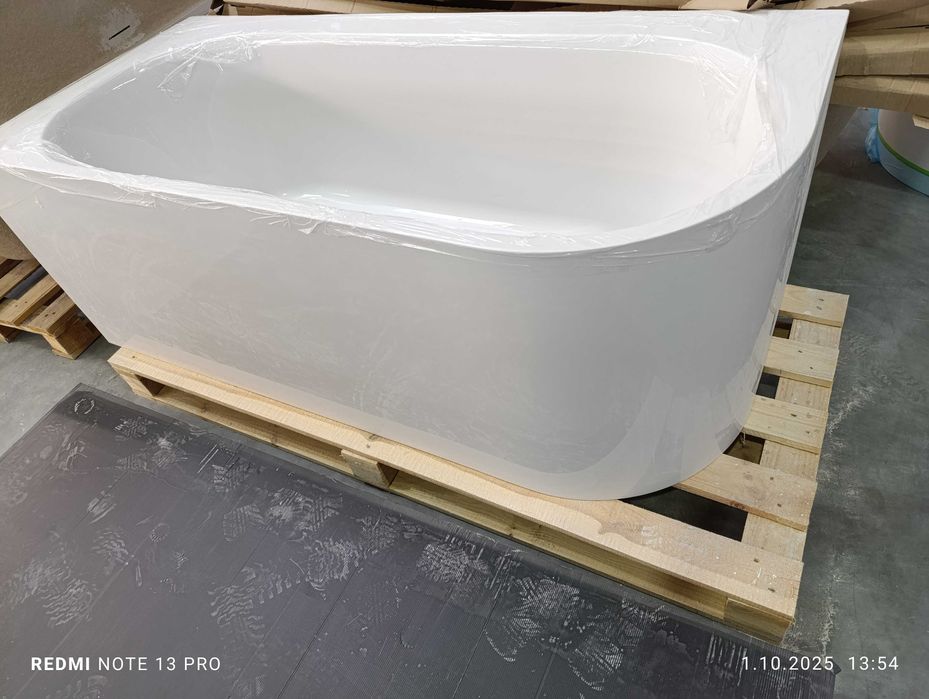 Wanna wolnostojąca narożna Lewa 165x75 NOWA, Polska Produkcja