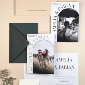 Zaproszenia ze zdjęciem na ślub wesele próbka