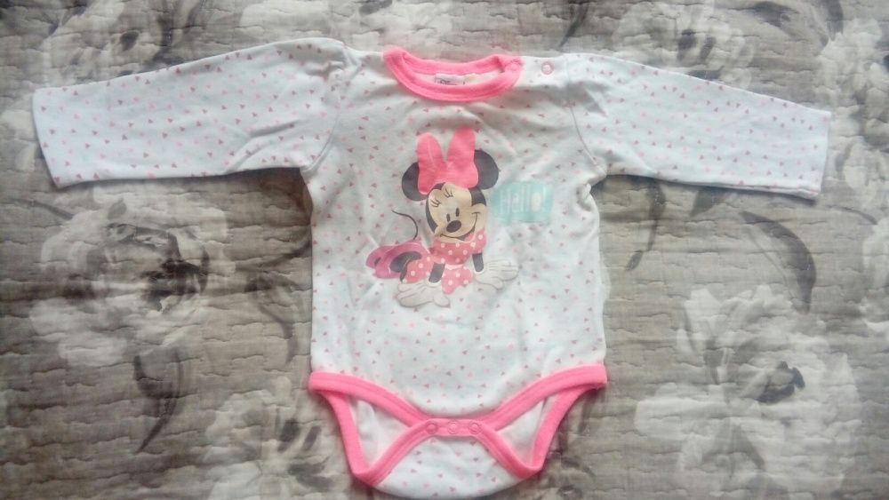 7 body z długim rękawem rozmiar 68 zima renifer Minnie Smyk Pepco