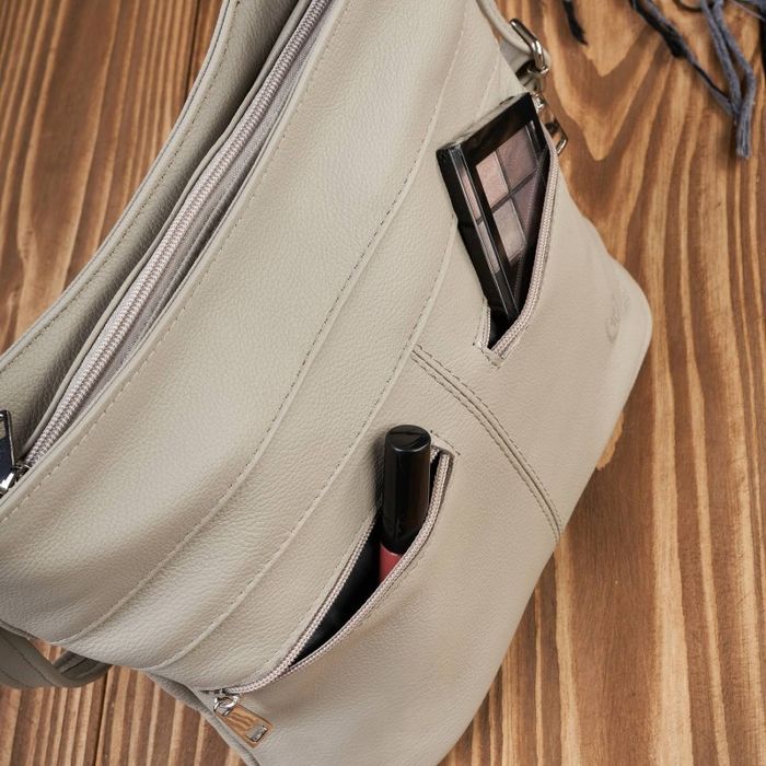 torebeczka damska skórzana listonoszka szara paolo peruzzi z-53-gr