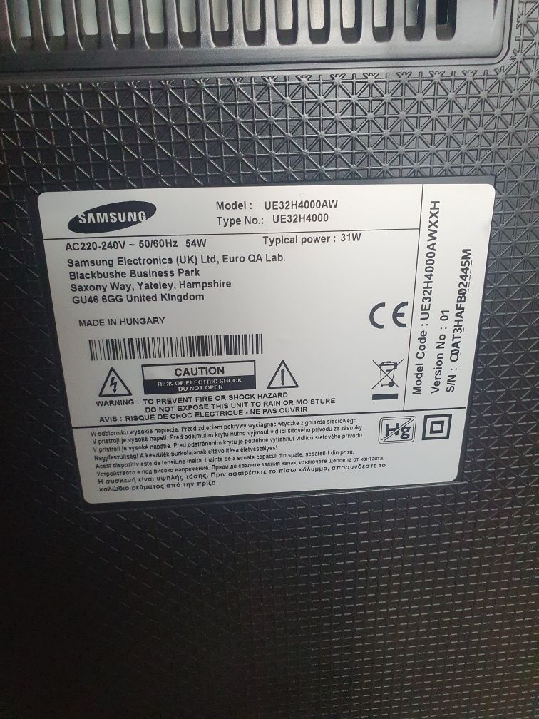 Telewizor Samsung 32cale model UE32EH4000WAW
