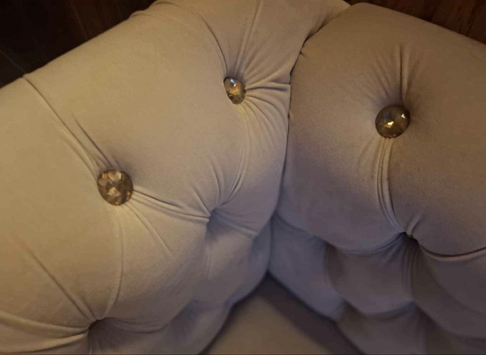 Sofa glamour beżowa