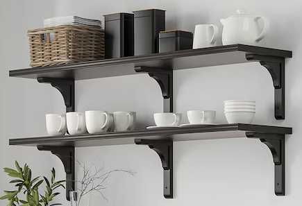 Prateleira, castanho-preto, 120x20 cm