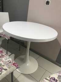 Stół okragly biały