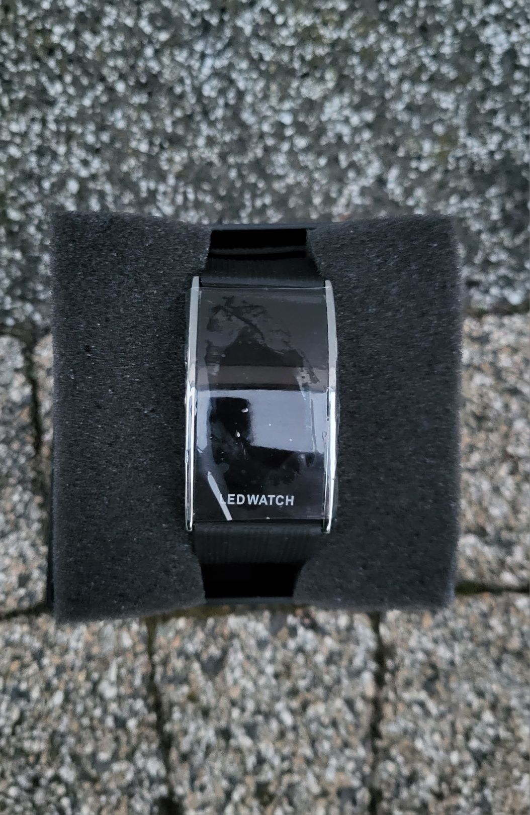 Zegarek elektroniczny gumowy pasek