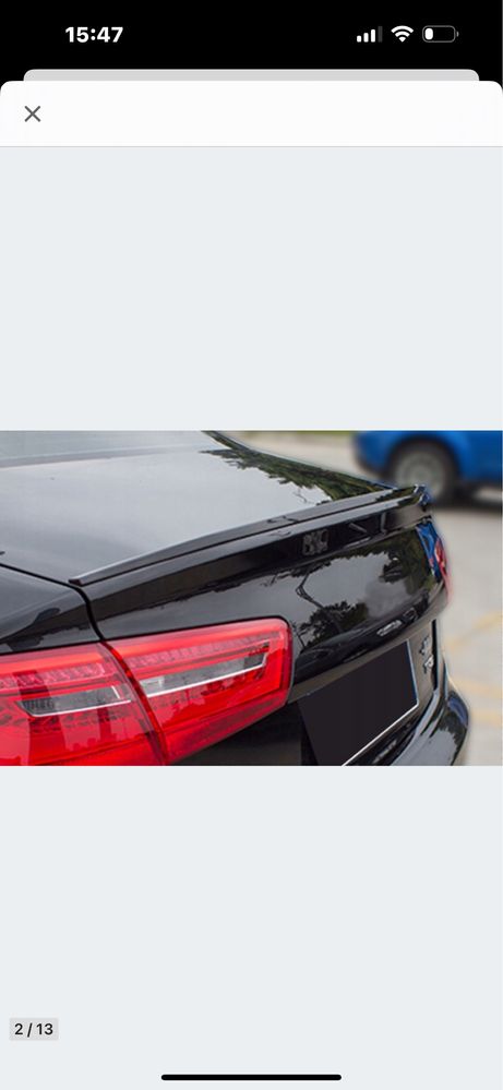 Lotka Spoiler na klapę bagażnika AUDI A6 C7 sedan black