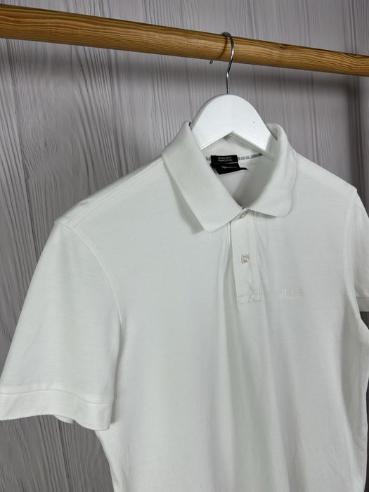 Hugo Boss White Pima Cotton Regular Fit білосніжне поло розмір S