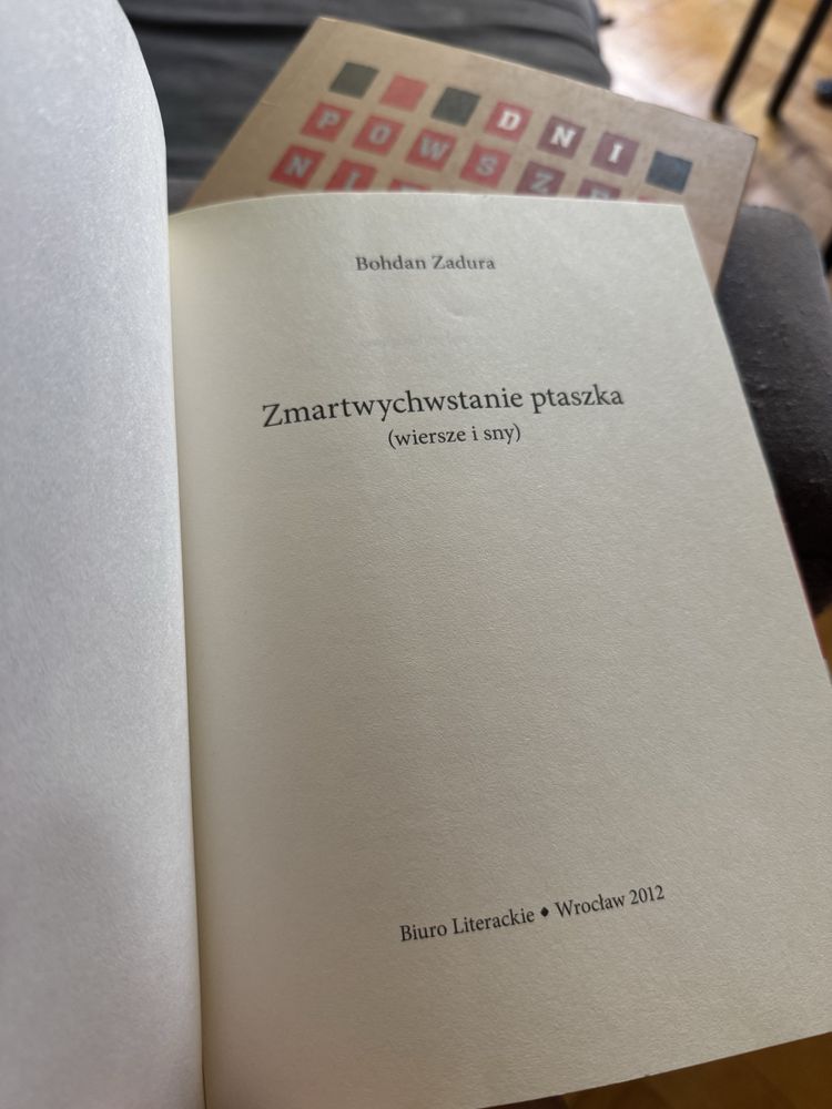 Bohdan Zadura Zmartwychwstanie ptaszka