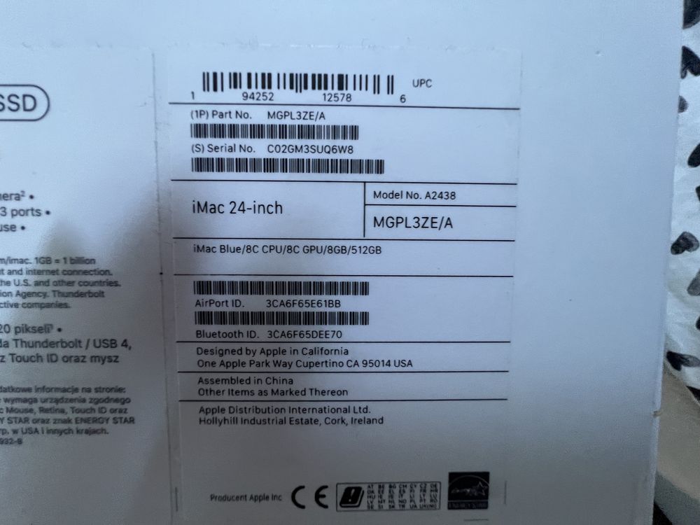 Komputer Apple MGPL3ZE/A